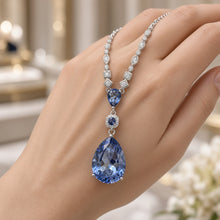 Handmade Natural Tanzanite Statement Necklace in 925 Sterling Silver