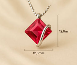 Healing ruby rose pendant, minimalist and meaningful jewelry piece