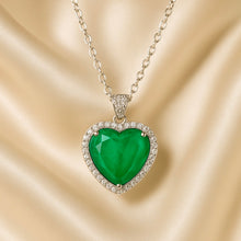 Romantic crystal heart necklace in sterling silver