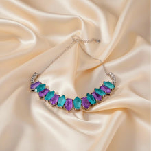 Handmade Paraiba Tourmaline & Amethyst Statement Necklace | Exclusive Sterling Silver Jewelry by Curación Holística