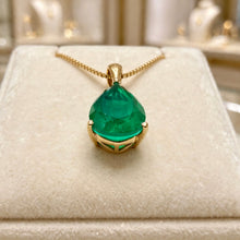 Exquisito Collar de Lágrima de Esmeralda Nano de Edición Limitada en Plata de Ley sin Níquel Chapada en Oro de 18K – Joyería Artesanal Española por Curación Holística | Colgante de Sanación Holística