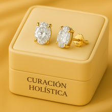 “Elegant white quartz gemstone earrings in 925 sterling silver with gold finish.”