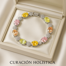 Multi-Stone Sterling Silver Healing Bracelet – Exclusive Statement Boho Jewelry - Curacíon Holística