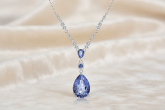 Exquisite Natural Tanzanite Pendant Necklace - Luxury Blue Gemstone Jewelry by Curación Holística | Handcrafted Exclusive Design with Healing Properties - Curacíon Holística