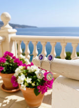 Captivating Citrine & Amethyst Earrings: Handmade Sterling Silver Drop Jewelry