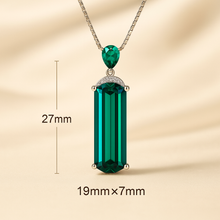 Emerald Radiance Statement Necklace in Sterling Silver — Inner Power, Outer Elegance - curacionholistica