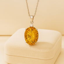 Sun-Kissed Radiance – Natural Brazilian Citrine Statement Necklace in Sterling Silver | Handmade Luxury by Curación Holística - Curacíon Holística