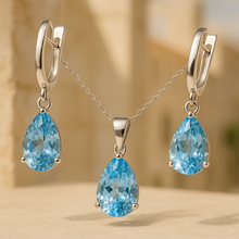 Artisan aquamarine bridal jewelry