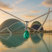 Awaken Your Essence — Nano-Emerald Sterling Silver Necklace | Handcrafted Boho Elegance - Curacíon Holística