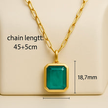 Golden Glow Paraíba Necklace – Emerald-Cut Tourmaline in Gold-Plated Sterling Silver | Curación Holística Exclusive | Healing Gemstone Jewelry. - Curacíon Holística