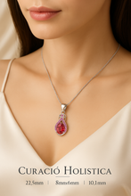 Boho Ruby Pendant Necklace | Sterling Silver Gold Plated | Handmade Statement Jewelry | Healing Gemstone | Exclusive Curación Holística Design - Curacíon Holística