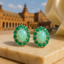 “Curación Holística exclusive opal and emerald earrings — limited edition jewelry”