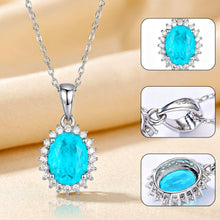 Ocean Energy Paraíba Tourmaline Necklace – Sterling Silver Boho Elegance | Curación Holística Exclusive | Healing Gemstone.
