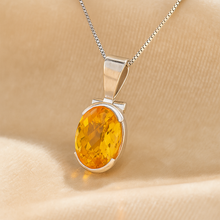 Elegant November birthstone necklace on display