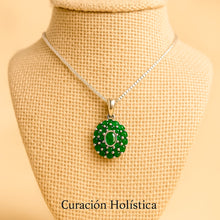Statement green gemstone necklace by Curación Holística