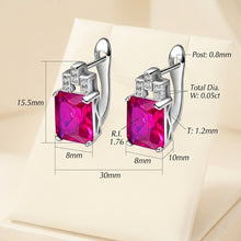 Handmade Ruby Rose Sterling Silver Leverback Earrings Statement  Curacion Holistica Exclusive