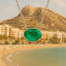 Full product image showing elegant chain and gemstone centerpiece