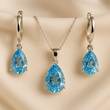 Handmade Aquamarine silver jewelry set
