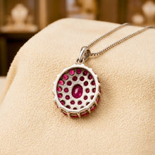 Exclusive Natural Ruby Necklace Sterling Silver - Handmade Spanish Jewelry Luxury