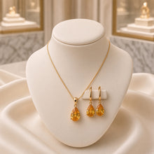 Exclusive Citrine Jewelry Set – 18K Gold Plated 925 Sterling Silver | Curacíon Holistica