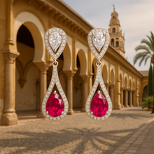 Elegant ruby dangle earrings for special occasions