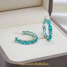 Pendientes de aro de turmalina Paraíba hechos a mano: la esencia de la elegancia tropical