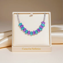 Handmade Paraiba Tourmaline & Amethyst Statement Necklace | Exclusive Sterling Silver Jewelry by Curación Holística