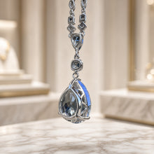 Handmade Natural Tanzanite Statement Necklace in 925 Sterling Silver