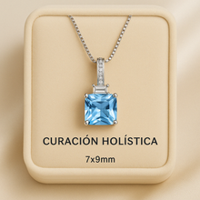 Boho style aquamarine pendant handmade jewelry