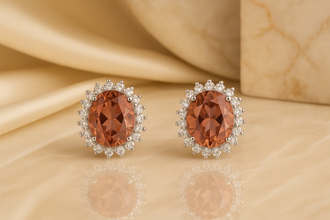 Zultanite and quartz close-up gemstone detail