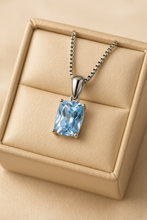 Elegant Boho Aquamarine Set in Sterling Silver – Cushion Cut Crystal Necklace & Earrings | Curación Holística Limited Edition - Curacíon Holística