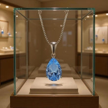 Collar de lágrima de plata de ley con aguamarina | Joyería bohemia con estilo | Colgante de cristal curativo | Elegancia moderna y exclusiva | Envío gratis