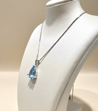 Collar de lágrima de plata de ley con aguamarina | Joyería bohemia con estilo | Colgante de cristal curativo | Elegancia moderna y exclusiva | Envío gratis