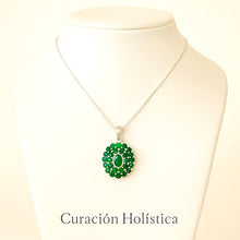 Statement green gemstone necklace by Curación Holística