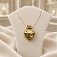 Exclusive Handmade Blue Topaz Heart Statement Necklace | 18K Gold Plated Sterling Silver | Nickel-Free | Spanish Craftsmanship by Curación Holistica – Limited Edition