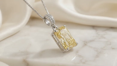 Collar Llamativo de Citrino Exclusivo | Colgante de Plata de Ley 925 sin Níquel | Joyería Española Hecha a Mano de Edición Limitada | Collar de Cristal Curativo para Sanación Holística