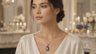 Exclusive Tanzanite Statement Necklace | Nickel-Free Sterling Silver, 18kt Gold Plated | Limited Spanish Craftsmanship | Curación Holística